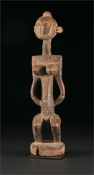  Weibliche Figur Bambara, Mali Holz