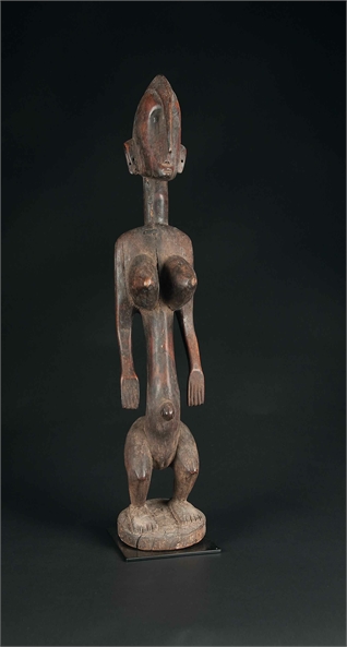  Weibliche Figur Bambara, Bougouni, Mali Holz