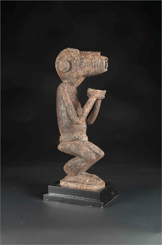   Affenfigur, gbekre Baule, Elfenbeinküste Holz  