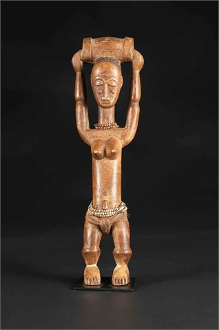   Weibliche Figur Attie, Elfenbeinküste Holz  