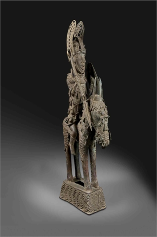   Figur eines Reiters Benin, Nigeria Gelbguss  