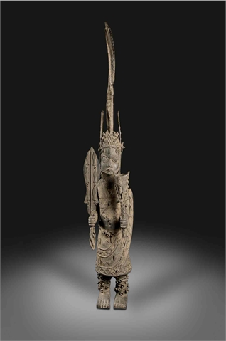   Figur eines Obas Benin, Nigeria Gelbguss  