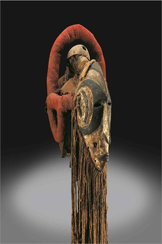  Maske Ibo, Nigeria Holz, Samenkapsel  