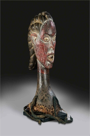   Kopfaufsatzmaske Idoma, Nigeria Holz  