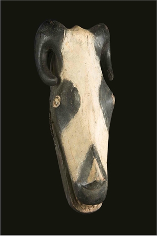   Kopfaufsatzmaske Ogoni, Nigeria Holz, Bast  