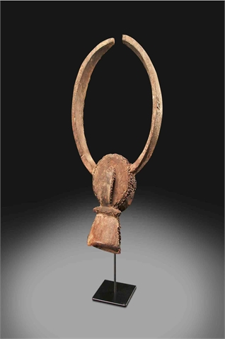   Maskenaufsatz Mama, Nigeria Holz 