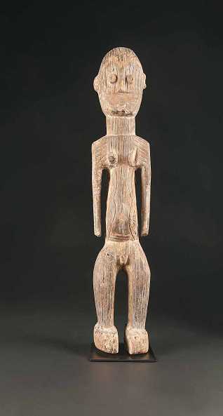  Männliche Figur, Metoko, Dem. Rep. Kongo, Holz Höhe 59 cm