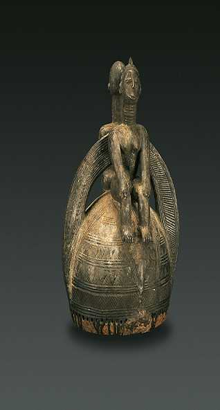  HelmmaskeAfo, NigeriaHolzHöhe 37 cm
