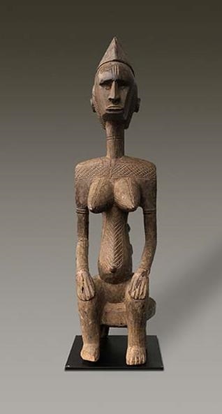 Mutter mit Kind jo mooni Bougouni-Region, Mali Holz Höhe 73 cm