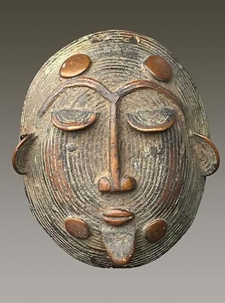 Bronze Maske Bambara Sikaßo-Region, Mali Höhe 13 cm