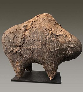 Büffel Magisches Objekt boli Minianke-Region Mali Höhe 45 cm