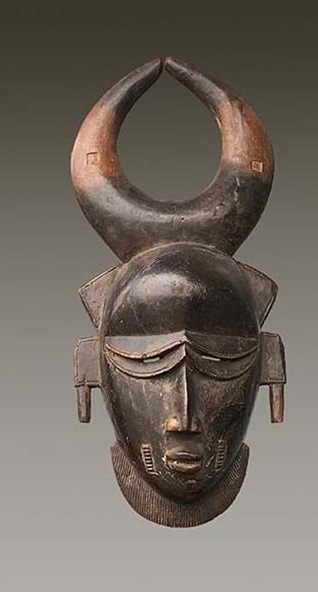 Maske Djémini Do Elfenbeinküste Holz Höhe 42 cm