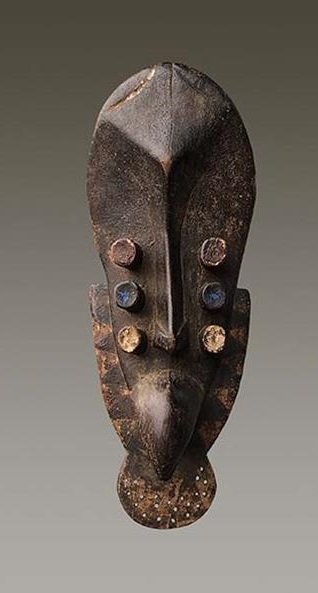 Maske Krou Elfenbeinküste Holz Höhe 48 cm