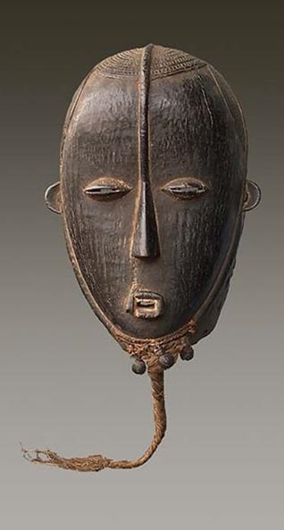 Maske2 Bete Elfenbeinküste Holz Höhe 28 cm