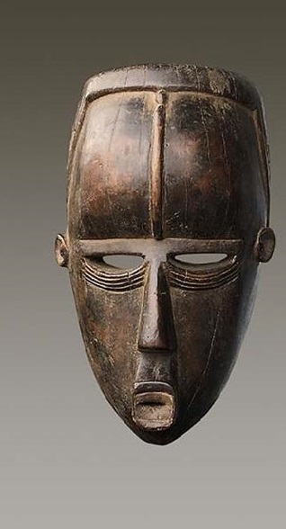 Gesichtsmaske Bete Elfenbeinküste Holz Höhe 28 cm